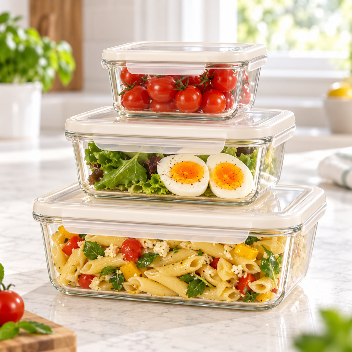 Limon Rectangular Food Storage Set – 3 Containers
