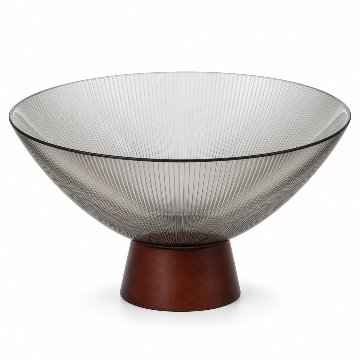 Danny Home Ribbed Pedestal Bowl - 10.25 Inches