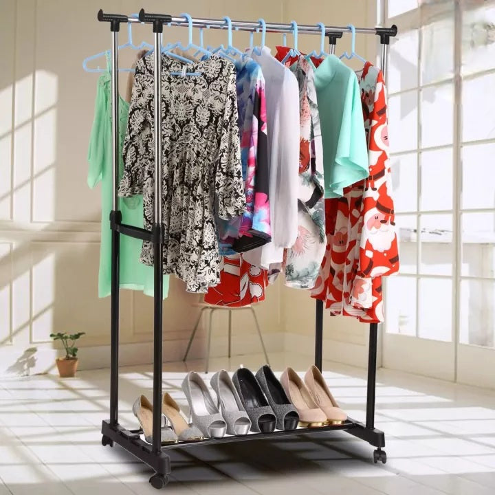 DUAL POLE CLOTHES RACK