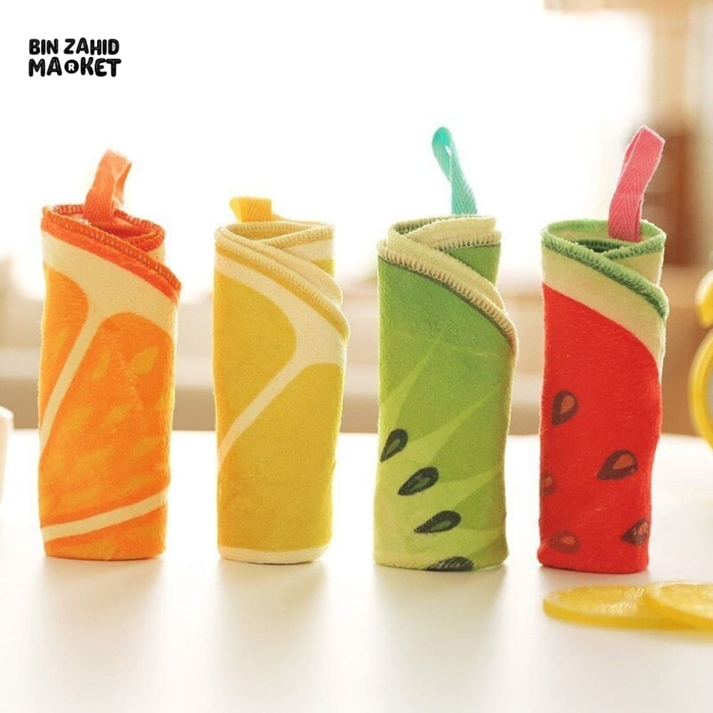 4PIECE FRUIT KITCHEN CLEANING TOWELS – HANGING MULTIPURPOSE WIPES FOR LUXURY VILLA DECOR