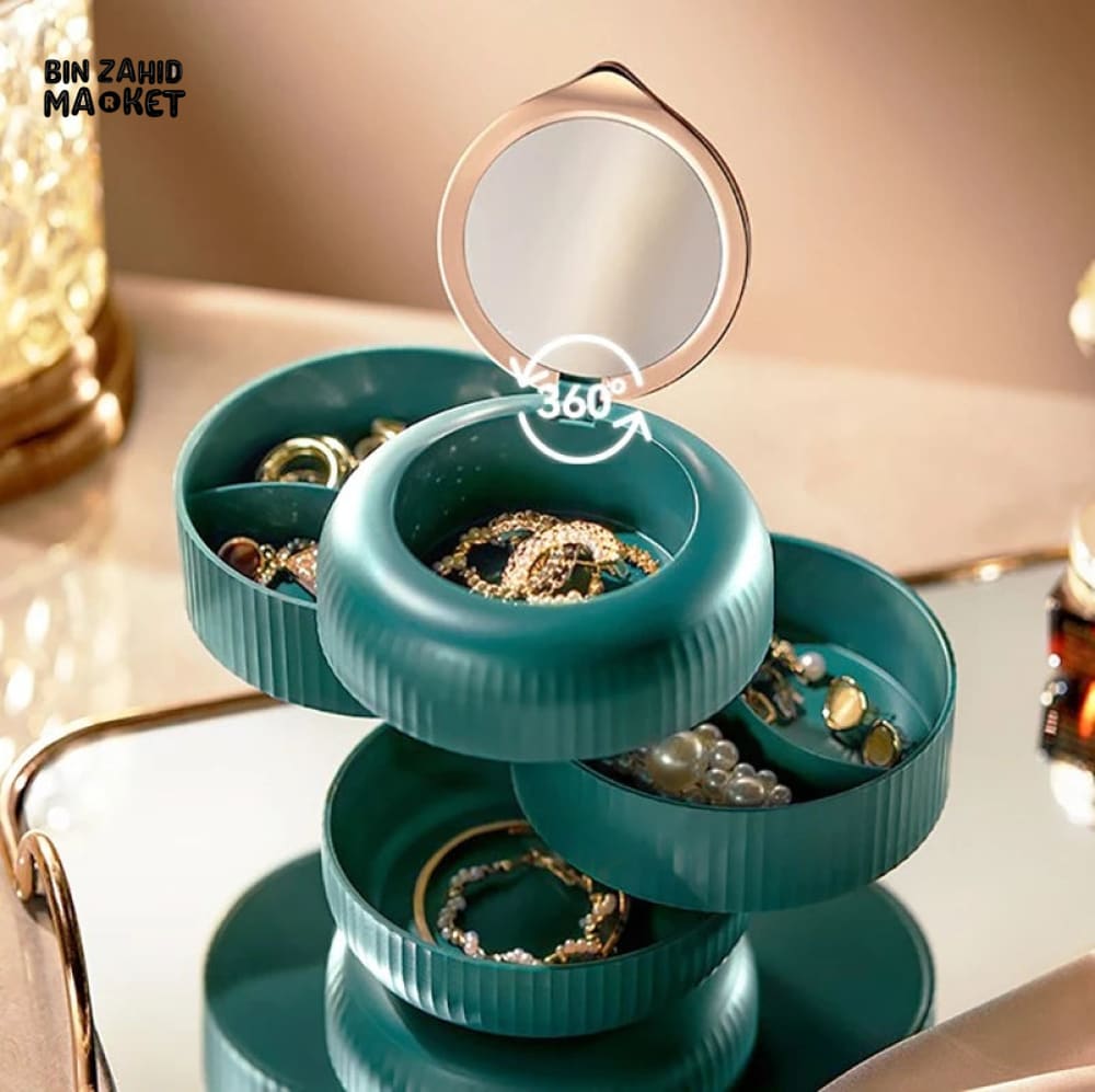 4X LAYERS ROTATEABLE JEWELRY ORGANIZER