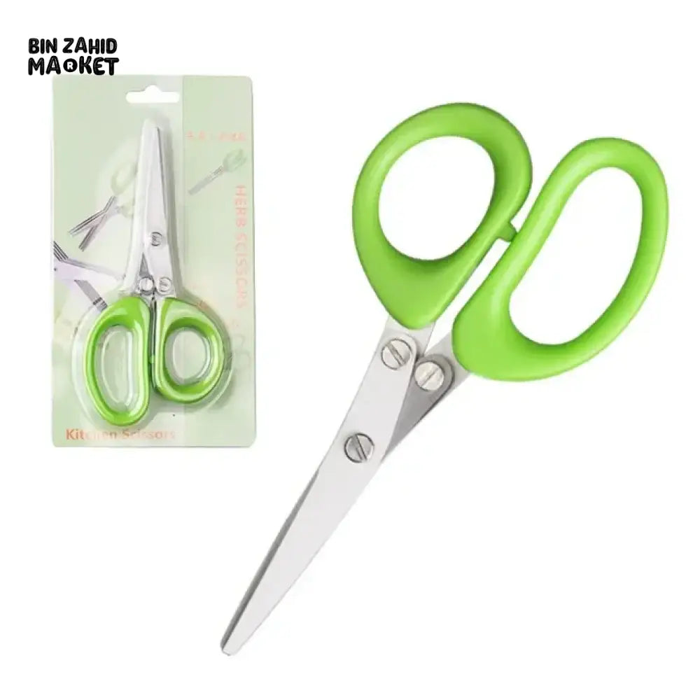5-BLADE HERB SCISSORS – STAINLESS STEEL SPRING ONION CUTTER