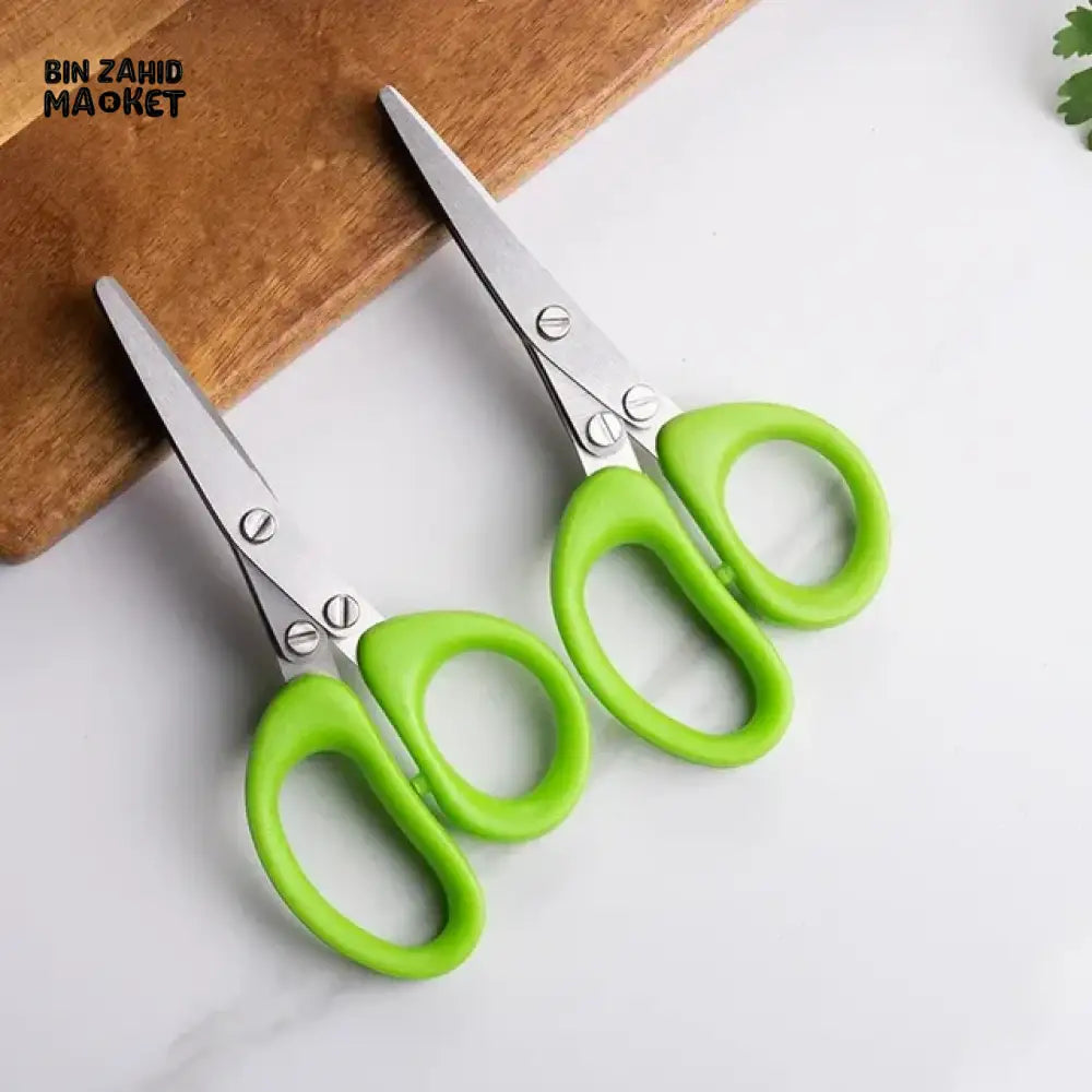 5-BLADE HERB SCISSORS – STAINLESS STEEL SPRING ONION CUTTER