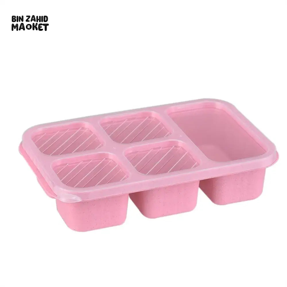 5-CUBE LEAKPROOF BENTO BOX – PORTABLE MICROWAVEABLE LUNCH CONTAINER