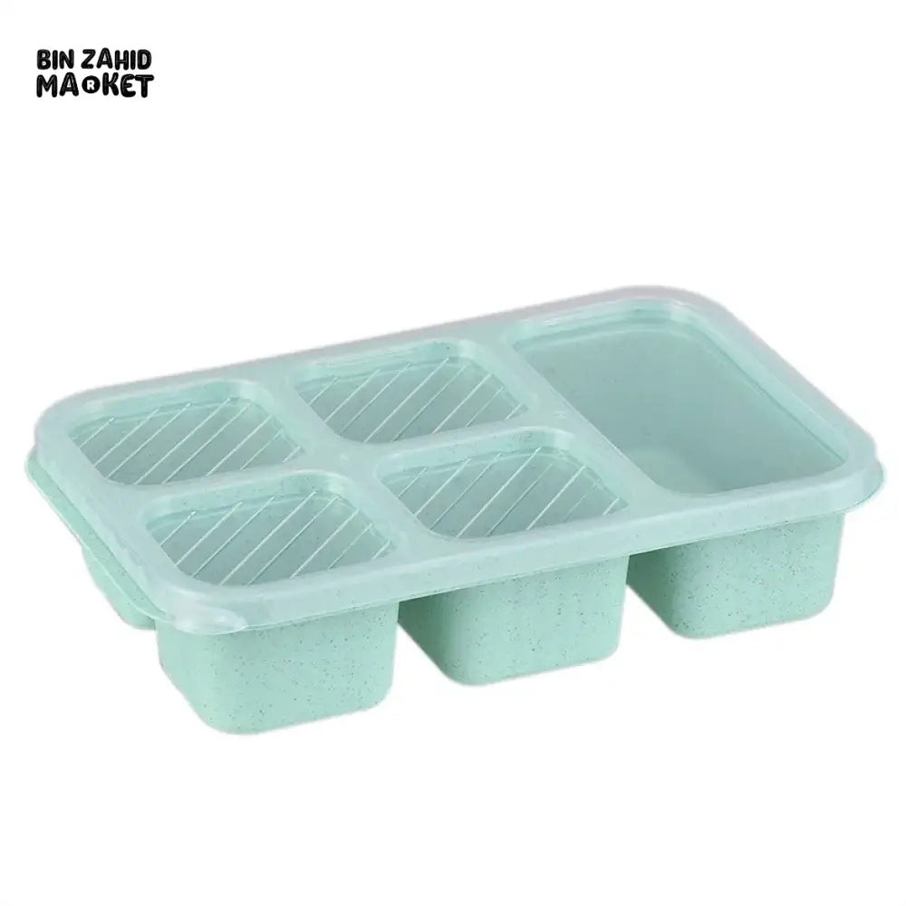 5-CUBE LEAKPROOF BENTO BOX – PORTABLE MICROWAVEABLE LUNCH CONTAINER