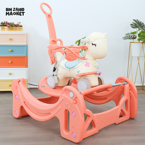5-IN-1 BABY RIDE-ON ROCKING HORSE ROCKER - PINK UNICORN MULTIFUNCTION TOY FOR KIDS