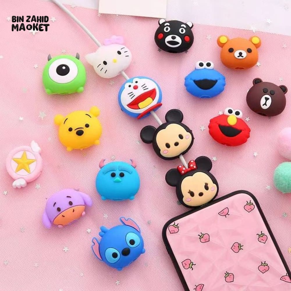 5 PIECES EMOJIS CABLE PROTECTORS