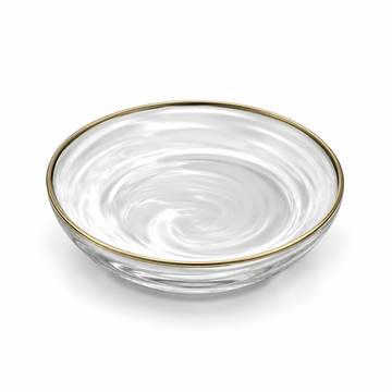 Danny Home Shallow Gold Rim Bowl 8.5 Inches