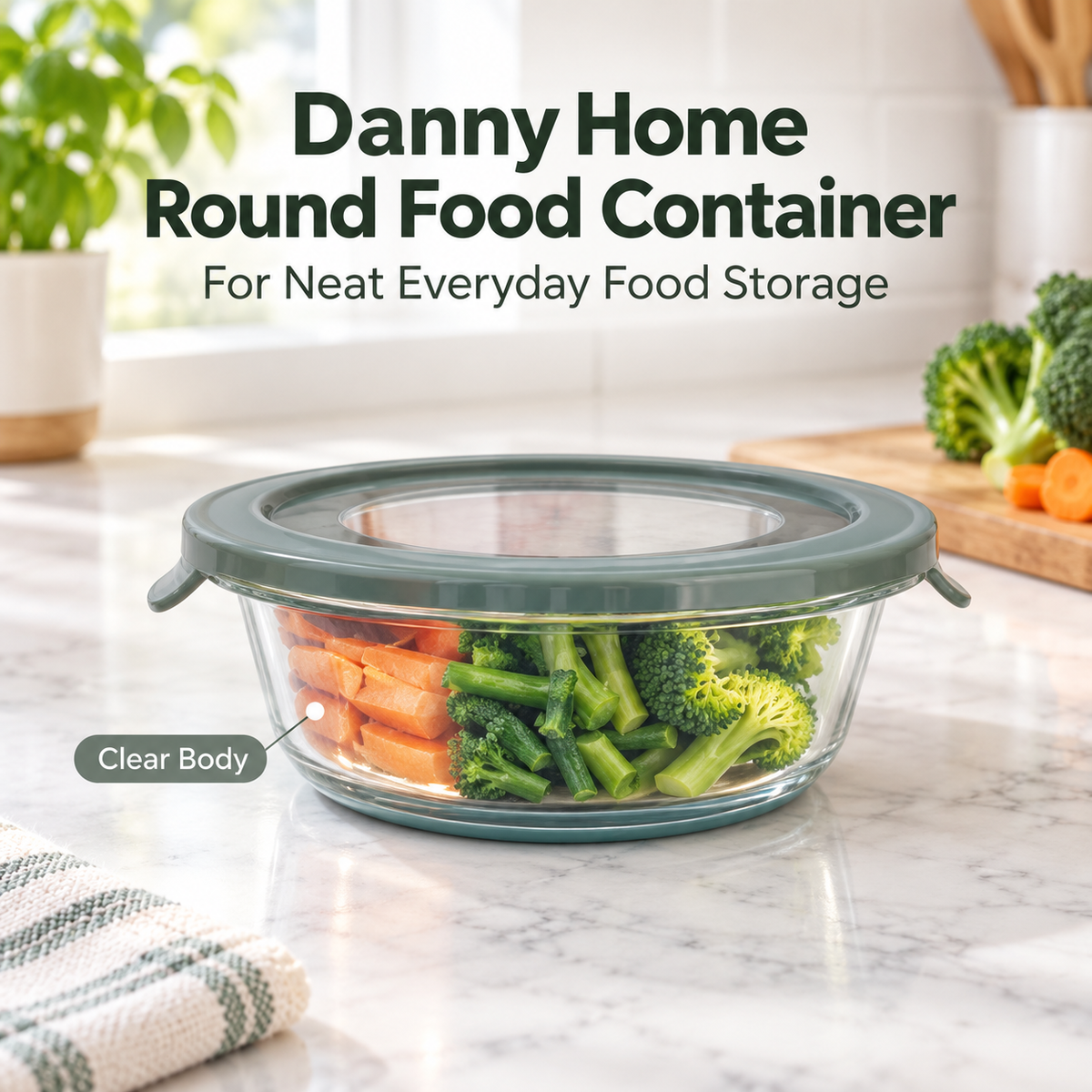 Danny Home Round Food Container - 370 ml