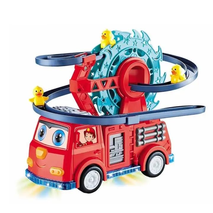 2IN1 FIRE ENGINE DUCK SLIDING OVER MUSICAL TRUCK TOY