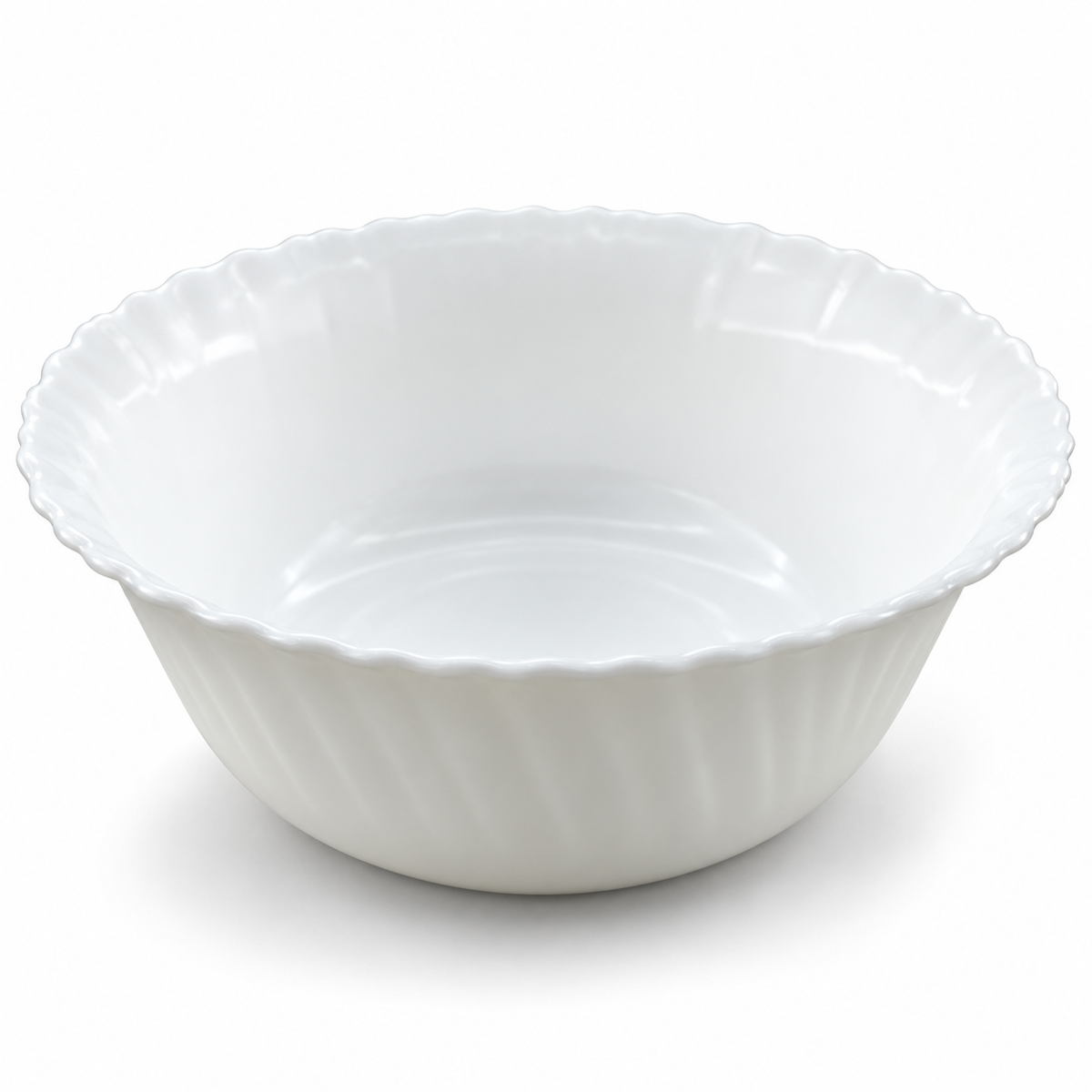 Danny Home 9 Inch White Ceramic Serving Bowl – Large Porcelain Salad & Mixing Bowl