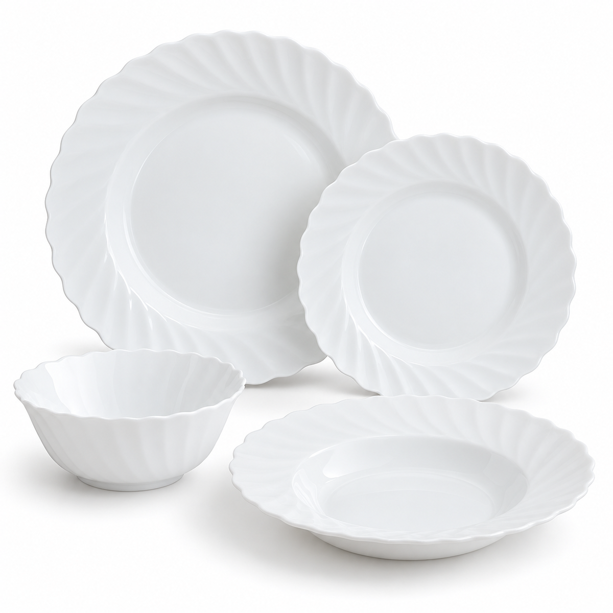 Danny Home Scalloped Dinner Set - 24 Pieces
