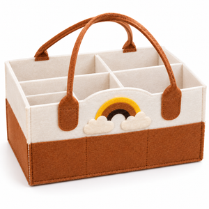 Felt Diaper Caddy – Rainbow – Elevated Studio View