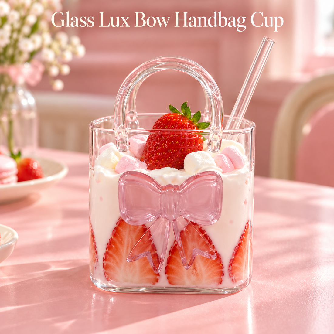 Glasslux Bow Handbag Cup - 400 ml