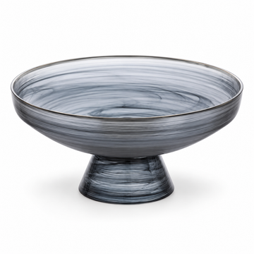 Danny Home Smoky Pedestal Bowl - 13 Inches