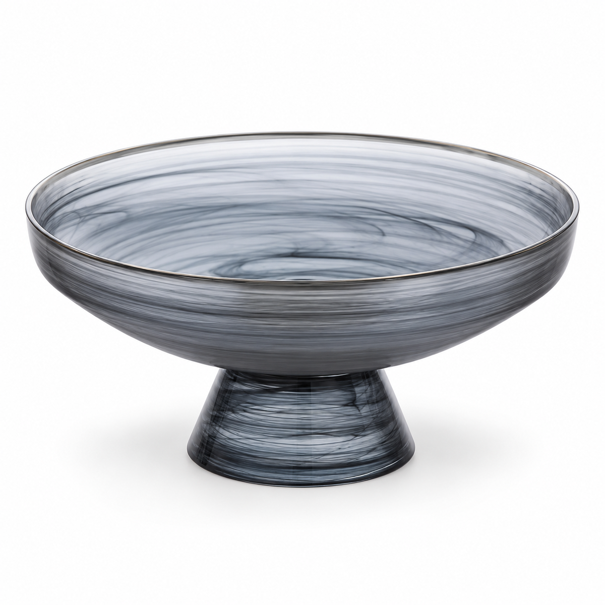 Danny Home Smoky Pedestal Bowl - 13 Inches