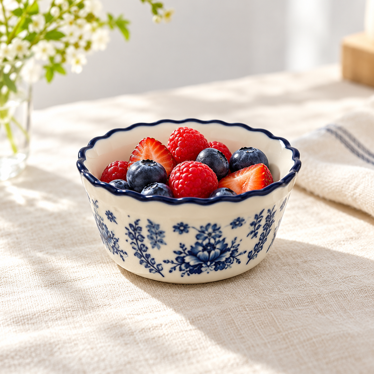 Danny Home Floral Serving Bowl