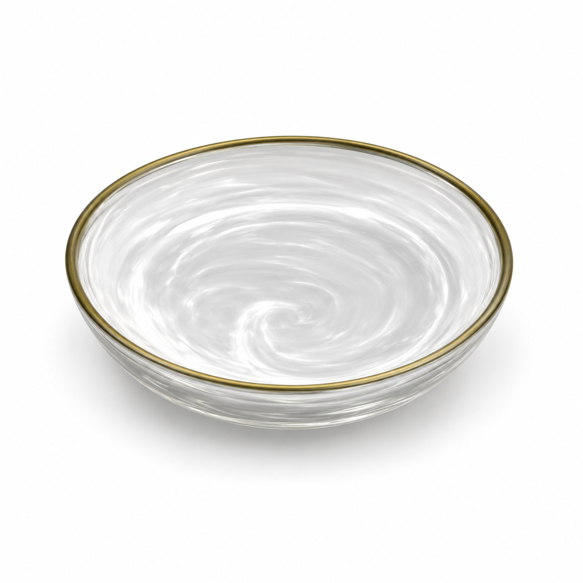 Danny Home Shallow Gold Rim Bowl 8.5 Inches