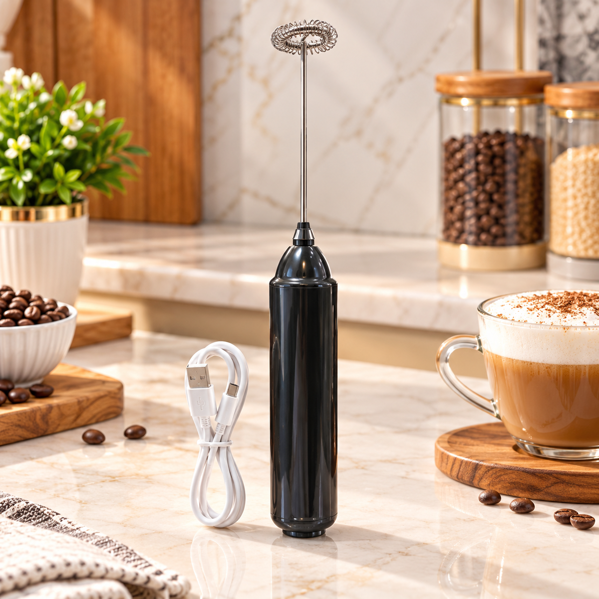 USB RECHARGEABLE HANDHELD MILK FROTHER