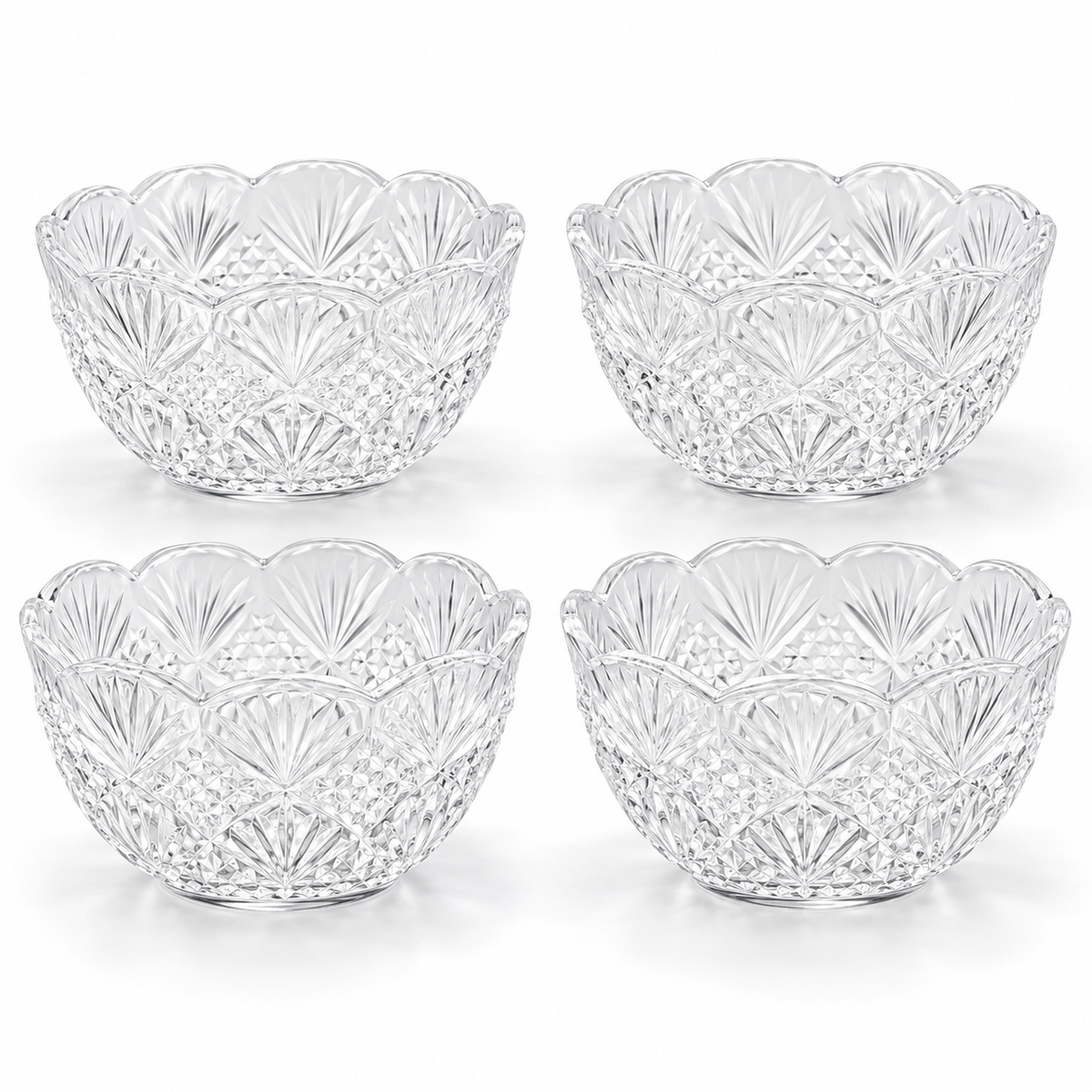 Danny Home 4 Piece Cut-Pattern Bowl Set
