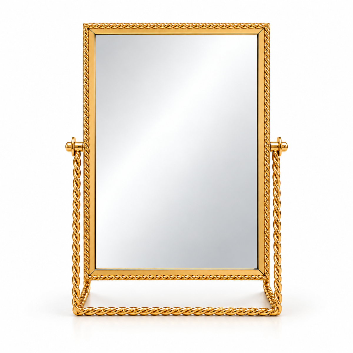 Golden Tabletop Mirror