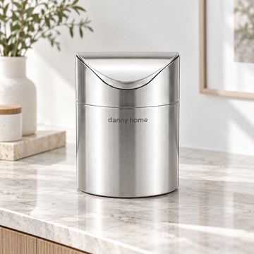 DANNY HOME SILVER TRASH BIN