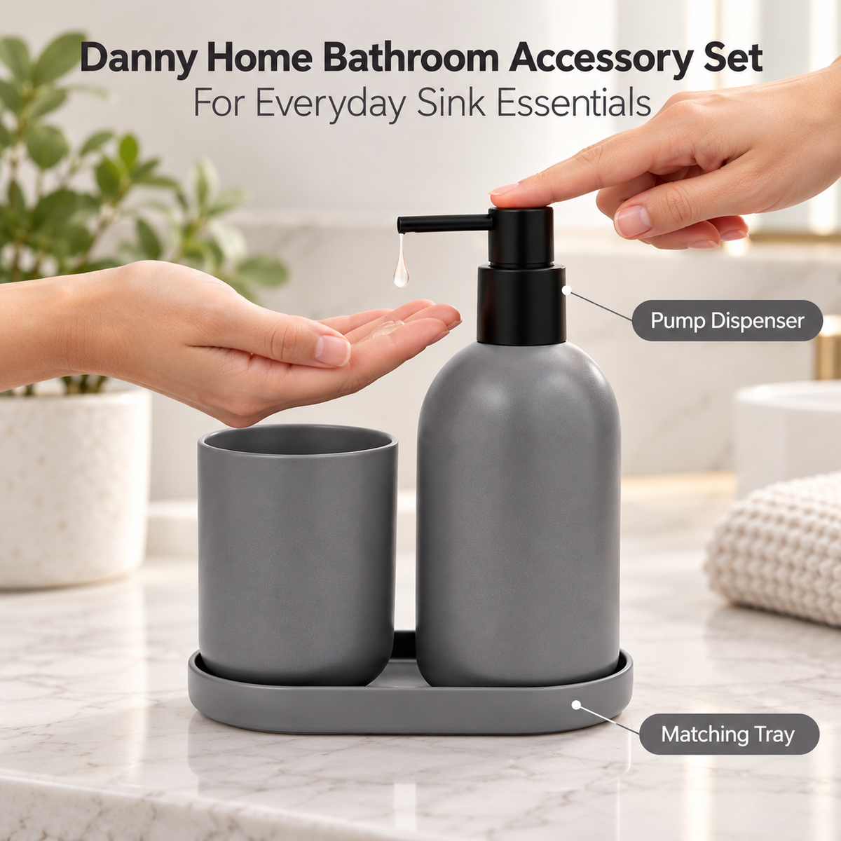 Danny Home 3 Piece Bathroom Accessory Set