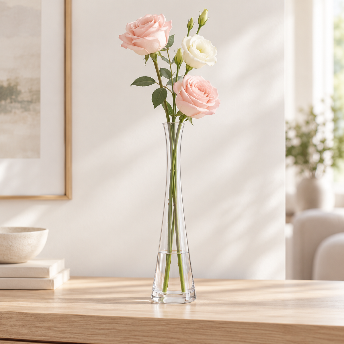 Danny Home Clear Slender Vase - 4.2x27.1x7.8cm