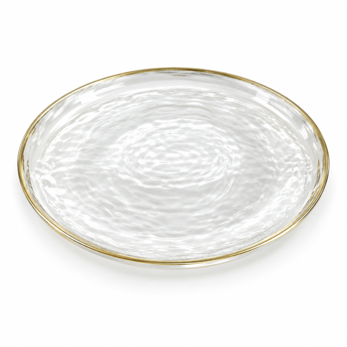 Danny Home Textured Gold Rim Plate - 10.5 Inches