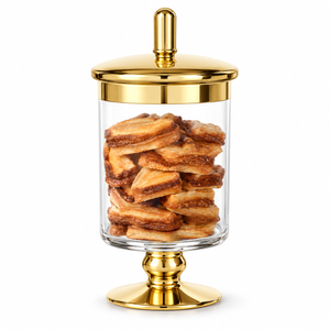Danny Home Golden Footed Biscuit Jar - 9.1 x 24 cm