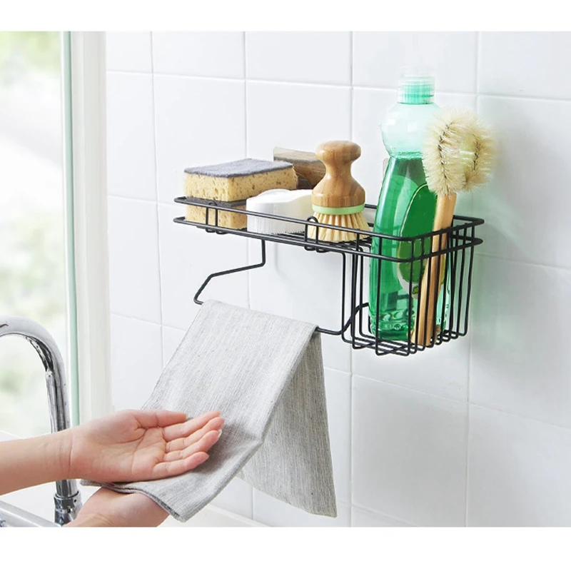 SHOWER CADDY CORNER BASKET STORAGE NO DRILL ADHESIVE ORGANIZER