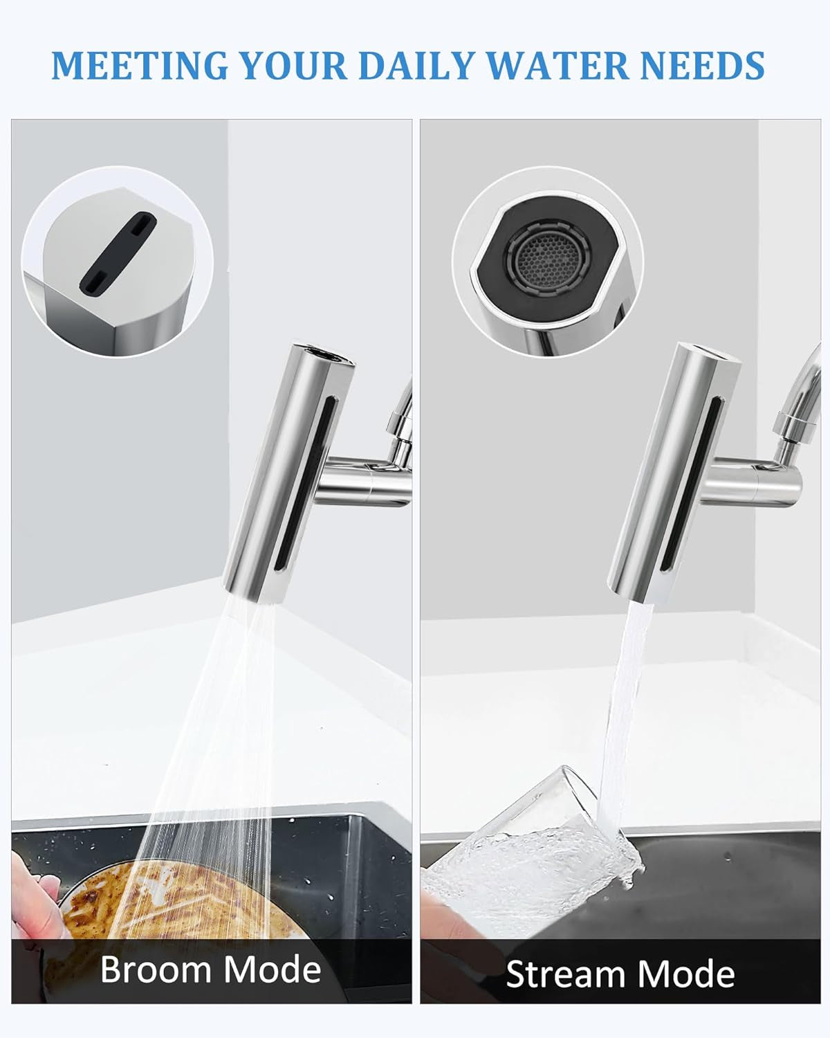 360° ROTATION 4IN1 MODES SINK SPLASH FAUCET