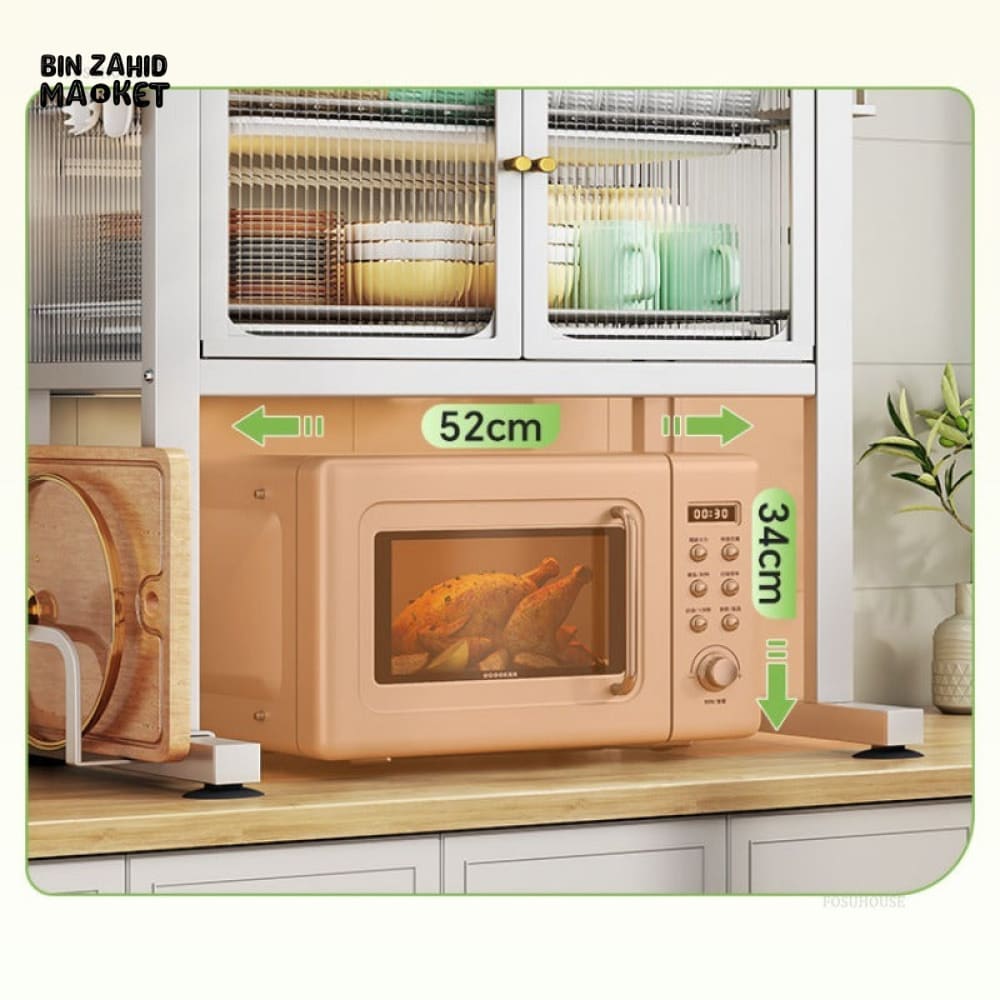 LUXORMOVE KITCHEN RACK MULTIFUNCTIONAL DISH DRAIN SHELF OVEN STORAGE ORGANIZER - WHITE