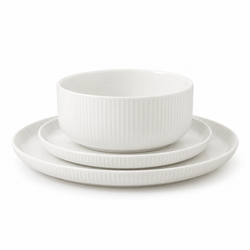 Danny Home 12 Piece Ribbed Bowl And Plate Set