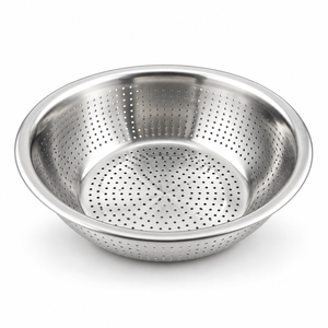 Danny Home Silver Colander Bowl - 28cm
