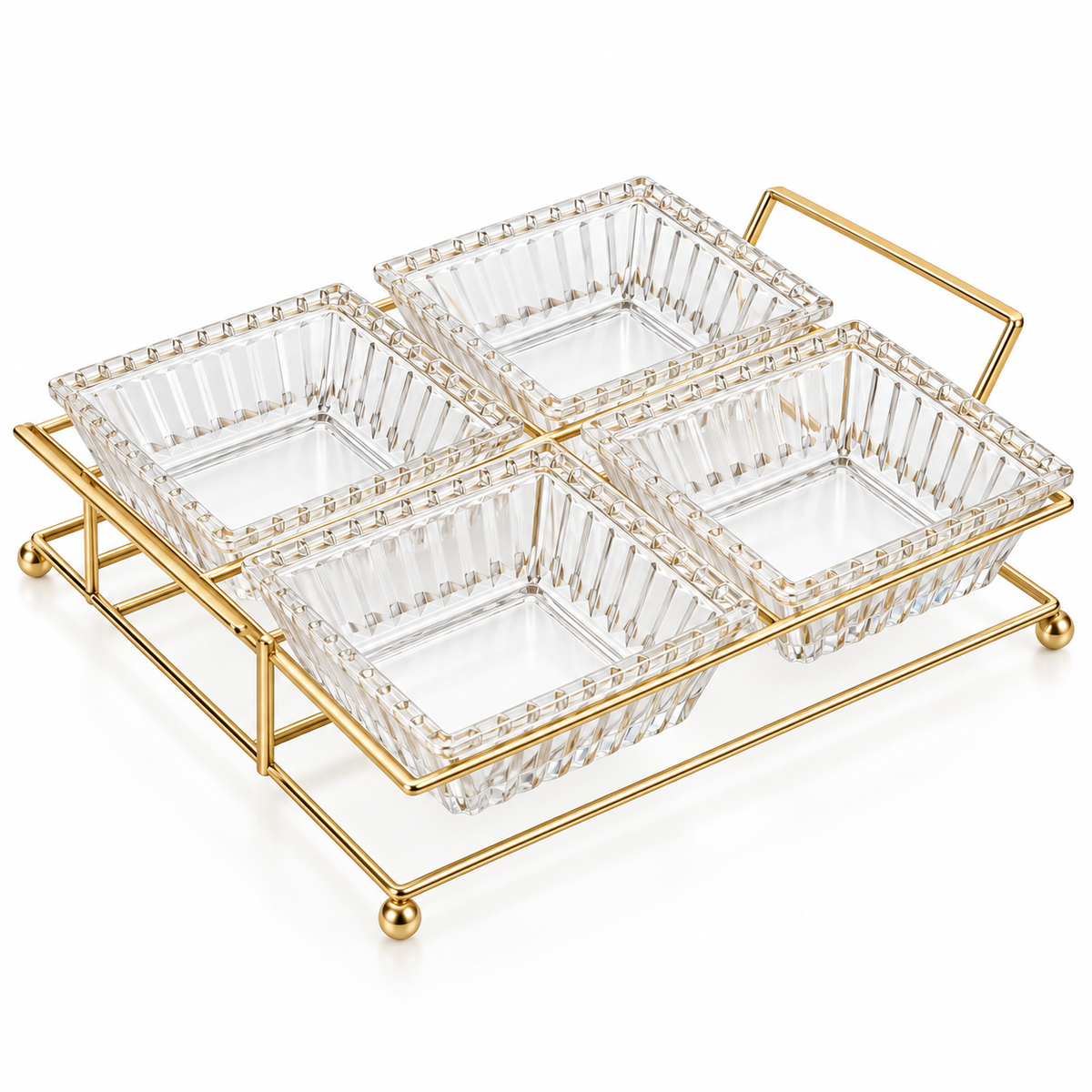 Danny Home Square Serving Bowls With Stand - 250 ml