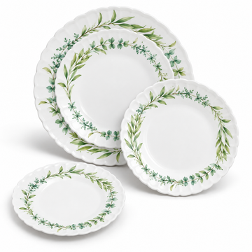 Danny Home Leaf Print Dinner Set - 18 Pieces