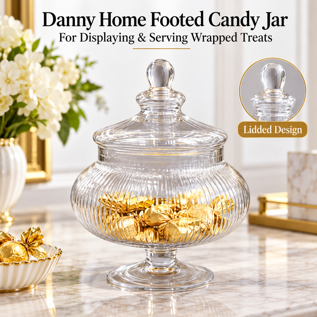 Danny Home Footed Candy Jar