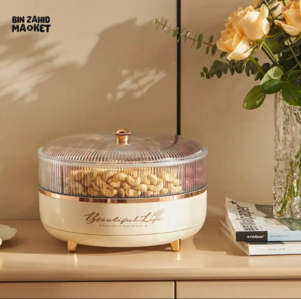5X GRIDS TABLETOP SNACKS ROTATING TRAY