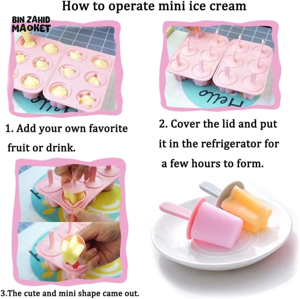 6 HOLES SUMMER ICE-CREAM MAKER POPSICLE MOLD