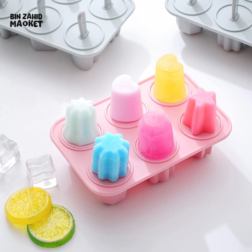 6 HOLES SUMMER ICE-CREAM MAKER POPSICLE MOLD