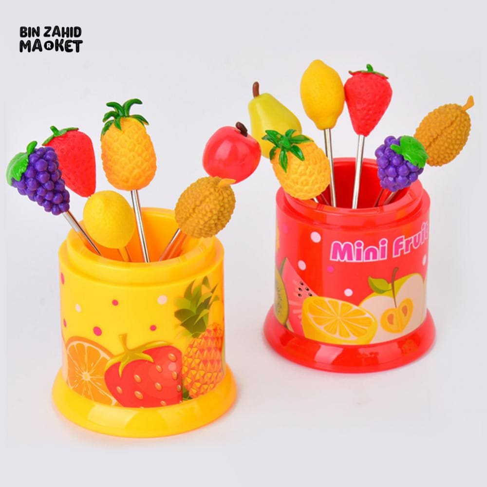 6 PIECES PATTERN FRUITS FORK
