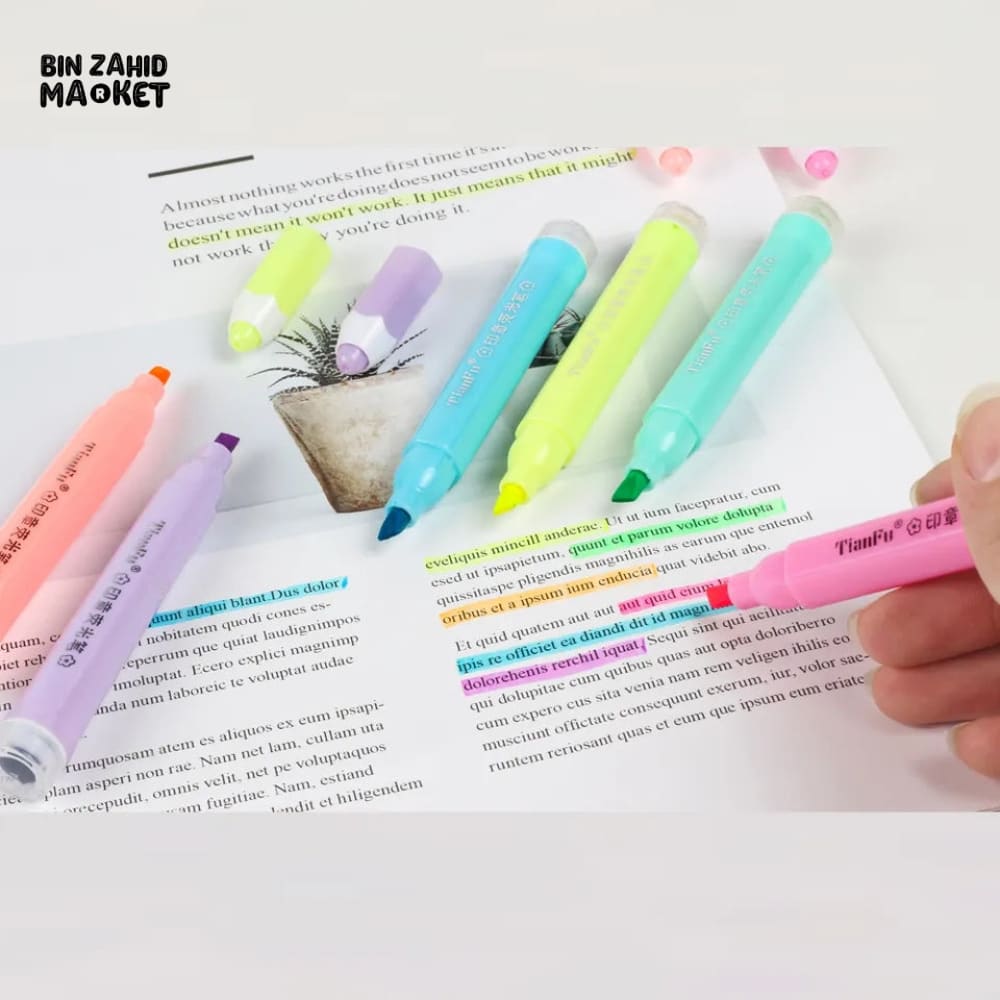 6 PIECES PEN CANDY HIGHLIGHTERS