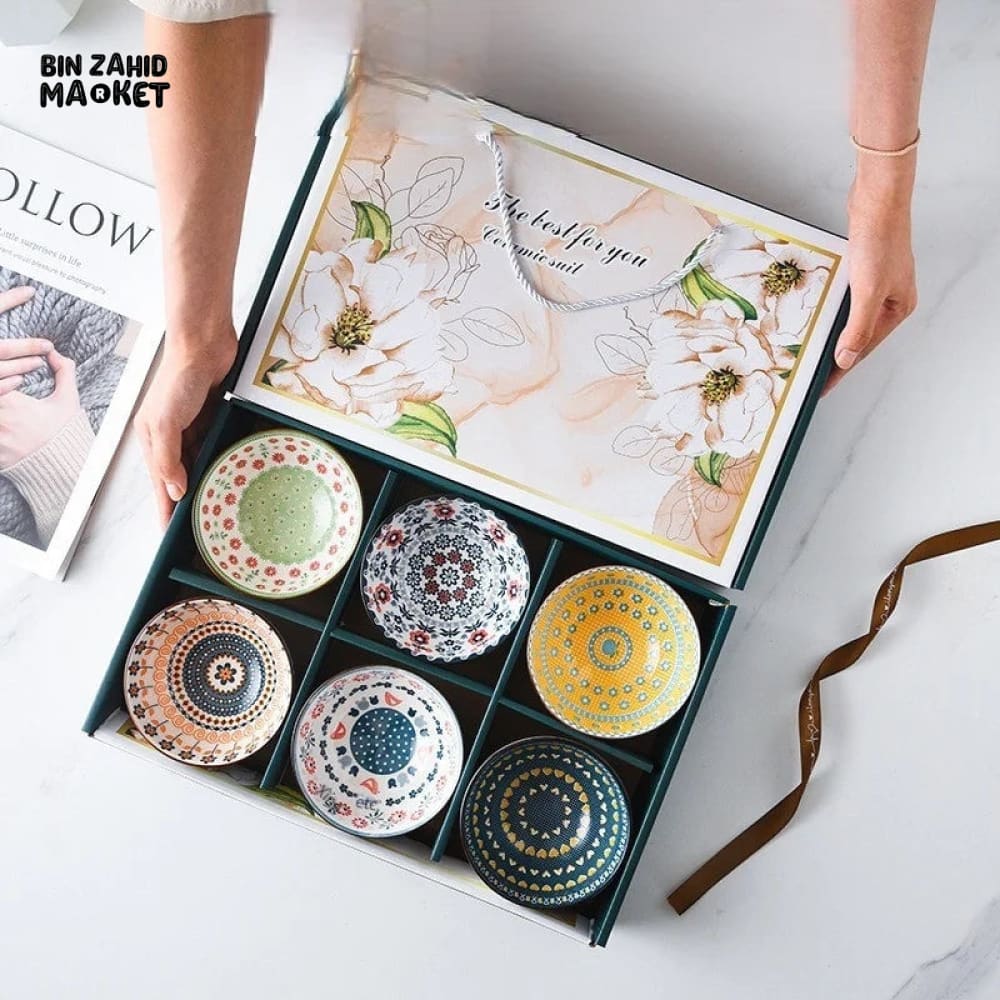 6 PIECES PORCELINE BOWL SET - THREE