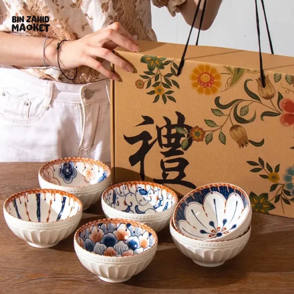 6 PIECES PORCELINE BOWL SET - TWO