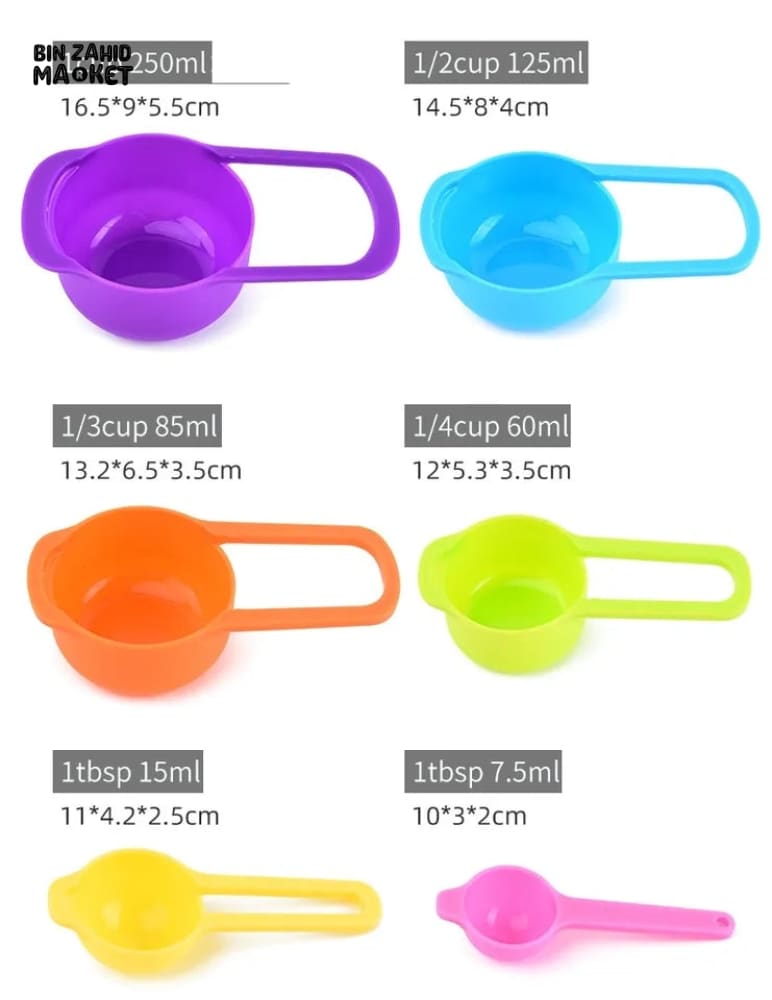 6 PIECES SET MEASURING CUP