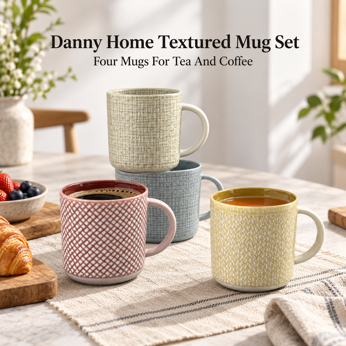 Danny Home 1 Piece Textured Mug - 450 ml