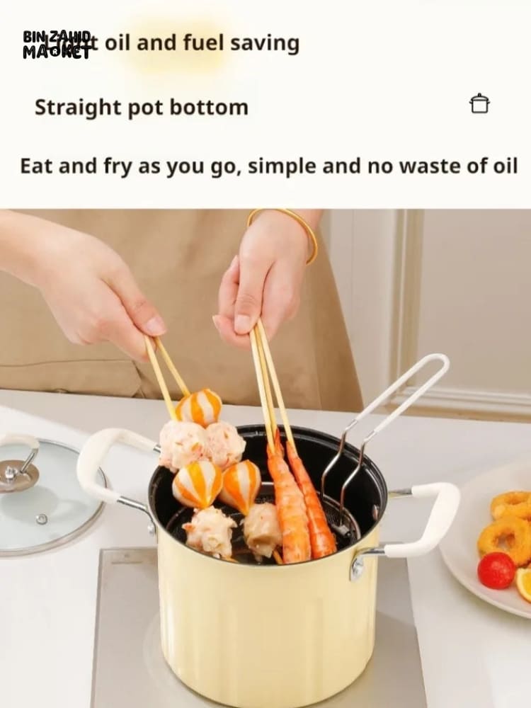 DEEP FRYING POT WITH STRAINER 3 LTRS