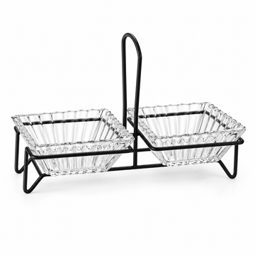 Danny Home Twin Serving Bowls With Stand - 250 ml