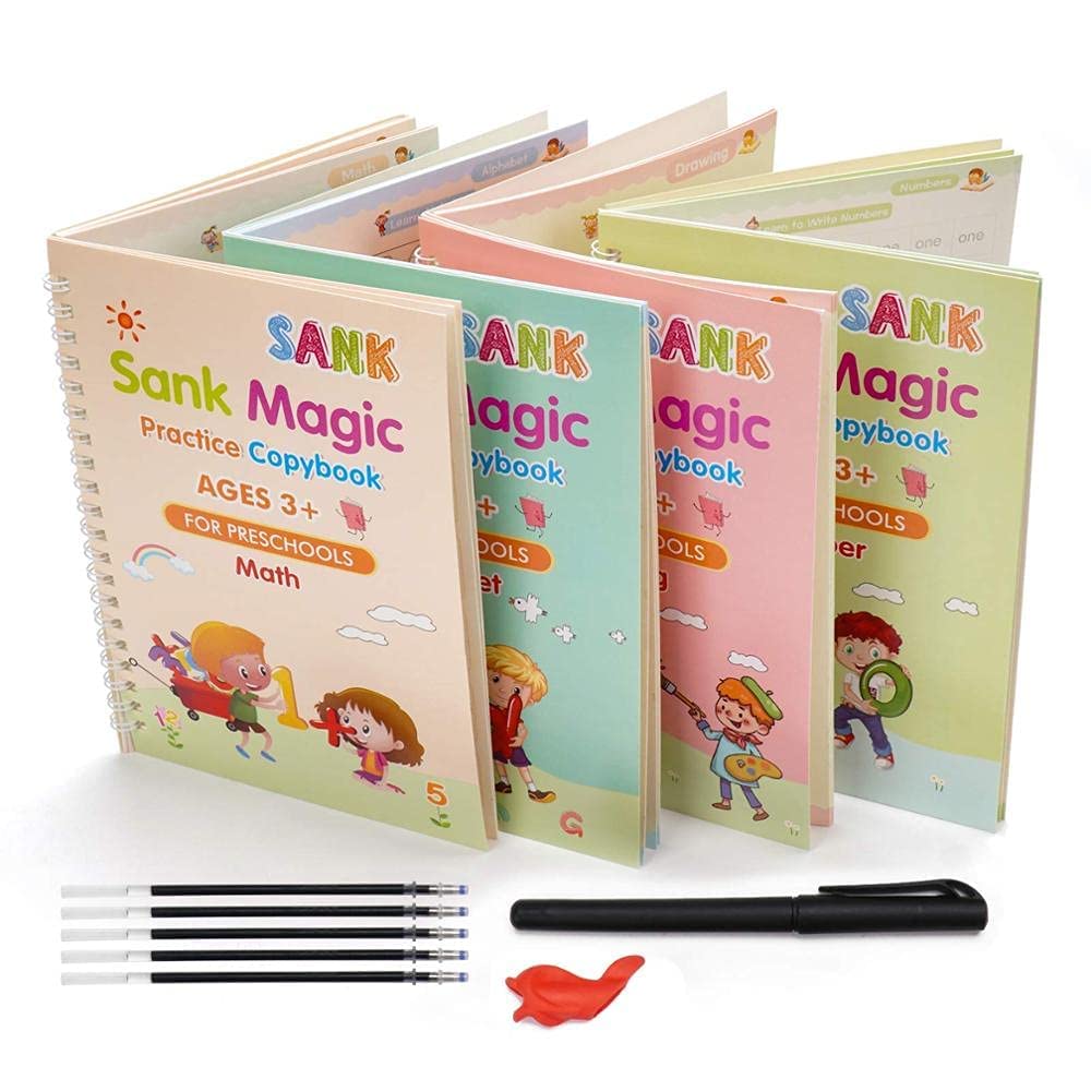 PACK OF 4 SANK MAGIC REUSABLE BOOKS